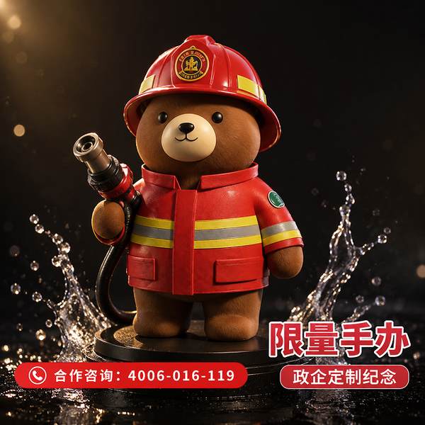 万霖消防消小熊：消小熊IP品牌全案在工业园区的应用方案 -- 消小熊cosplay