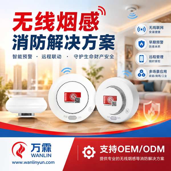 荷塘区无线烟温复合探测系统 荷塘区无线烟温复合探测系统产品实拍 — 养老机构应用场景