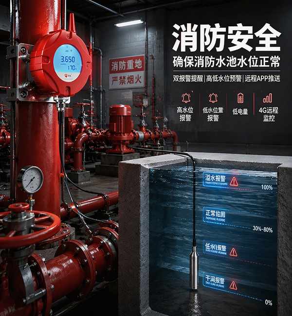 绵阳物业水箱液位监测新选择——万霖消防4G无线液位计