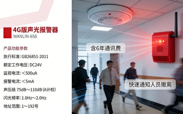 万霖消防：绍兴4G无线声光报警器专业供应商