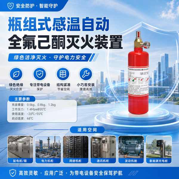 全氟己酮探火管灭火装置无需电源 全氟己酮探火管灭火装置无需电源