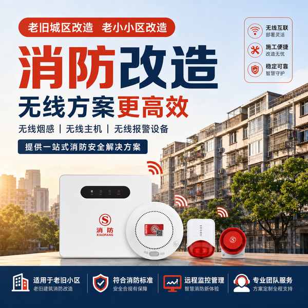 桂林园区管委会智慧消防改造项目部署现场 — 无线消防报警系统与消防物联网云平台联动运行