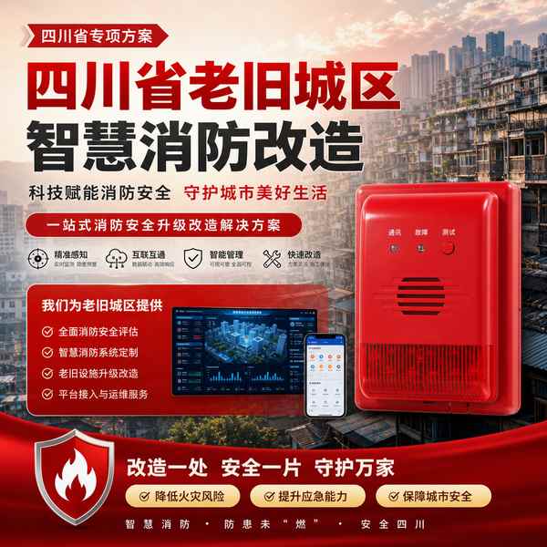 老旧小区*立式压力监测单元项目实拍 — 达川区老旧小区智慧消防改造工程现场