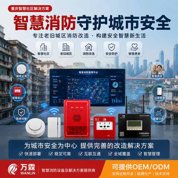 重庆智慧社区消防改造标杆怎么选？万霖源头厂家直供方案