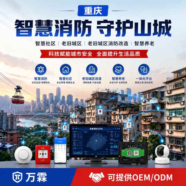 重庆消防控制室人员离岗监测项目实拍 — 南岸区老旧小区智慧消防改造工程现场
