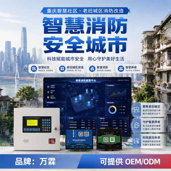 重庆电气火灾监测探测器项目实拍 — 合川区老旧小区智慧消防改造工程现场