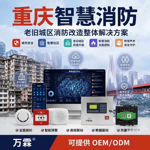 重庆无线声光报警器项目实拍 — 垫江县老旧小区智慧消防改造工程现场