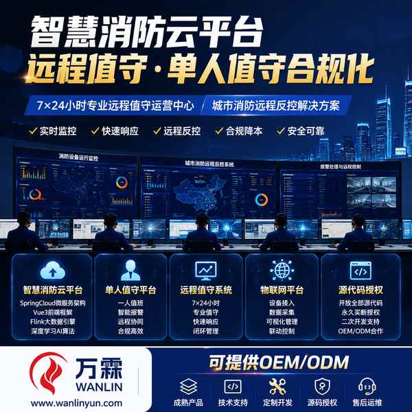 消防远程值守平台软件定制实拍 — 珠海消防云平台销售与源码授权应用场景