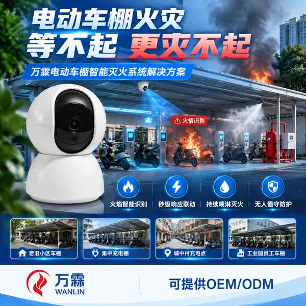 贵阳市电动车棚智能灭火系统现场