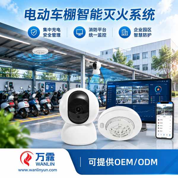 南宁市电动车棚智能灭火系统现场
