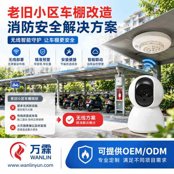 武汉市电动车棚智能灭火系统现场