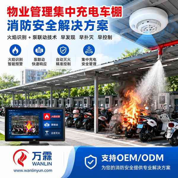 福州市电动车棚智能灭火系统现场